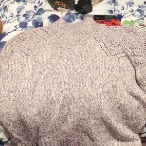 Torrid Purple Knit Cowl Neck Sweater
